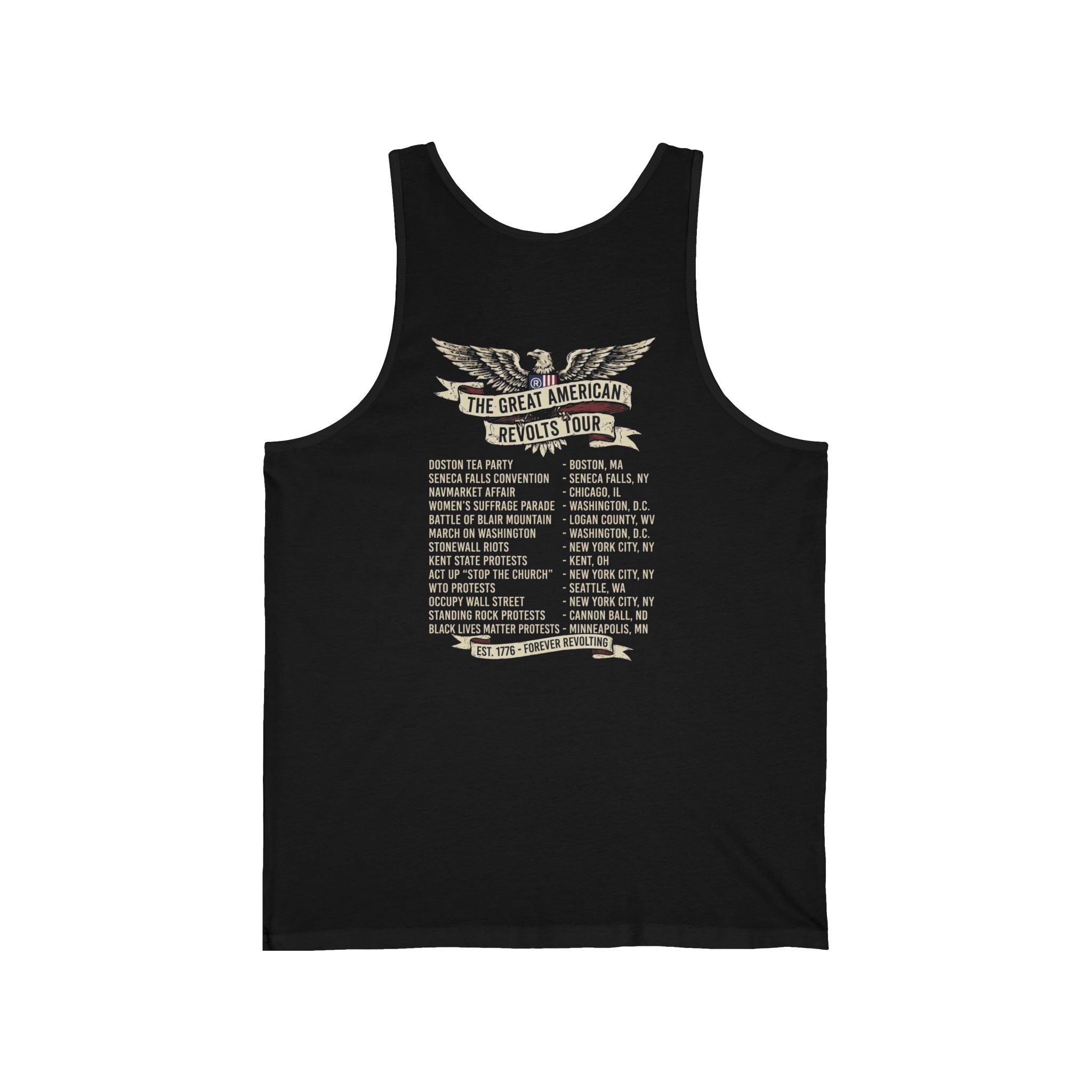 Great American Revolts Tour Tank | Historical Patriotic Graphic Tank
