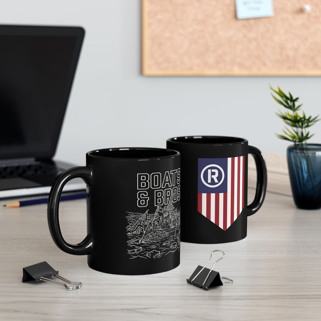 Boats & Bros Mug | Black Ceramic Coffee Cup