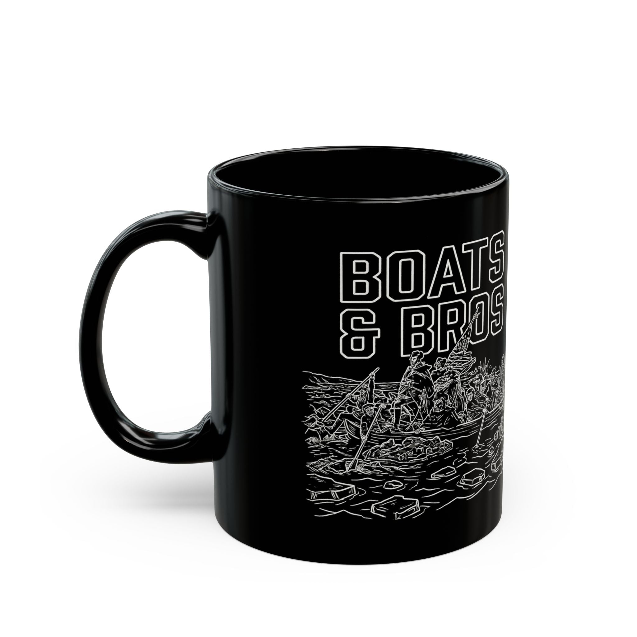 Boats & Bros Mug | Black Ceramic Coffee Cup